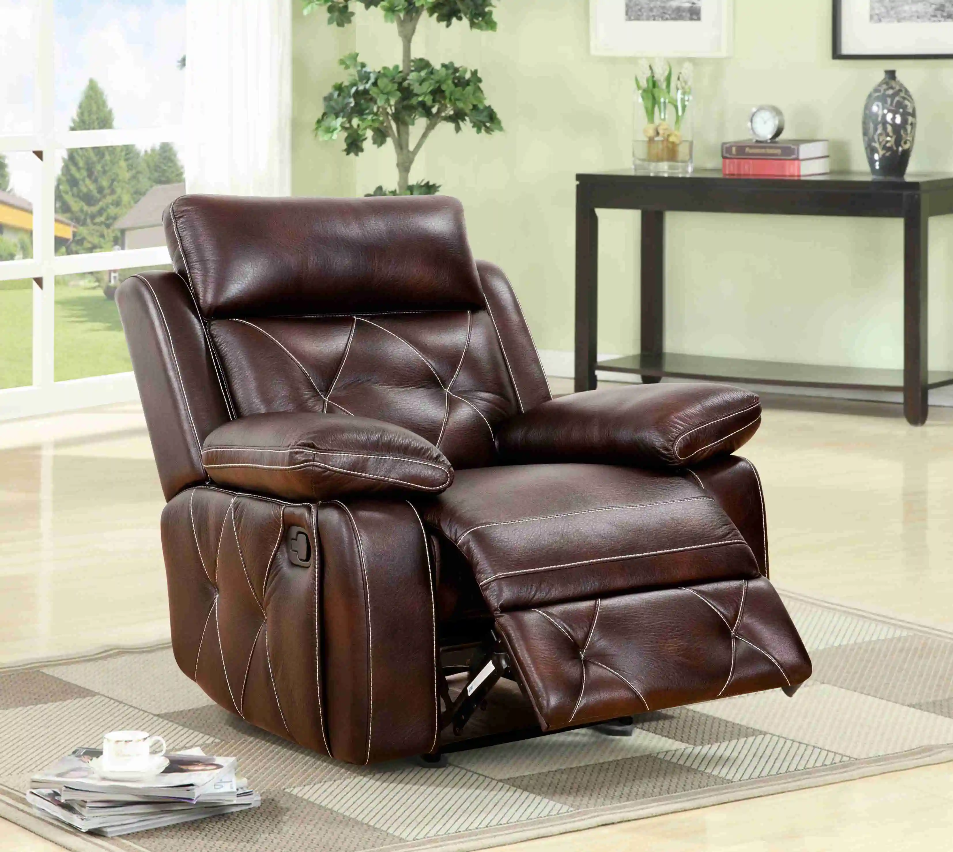 Hot Sale Highquality Antique Lazy Boy Structure Air Half Leather