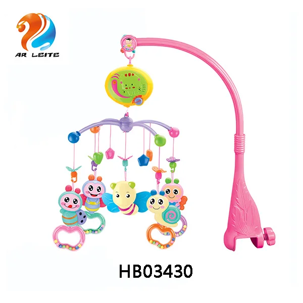 Cute Dragonfly Crib Musical Hanging Rotate Bell Ring Rotate Crib Mobile 