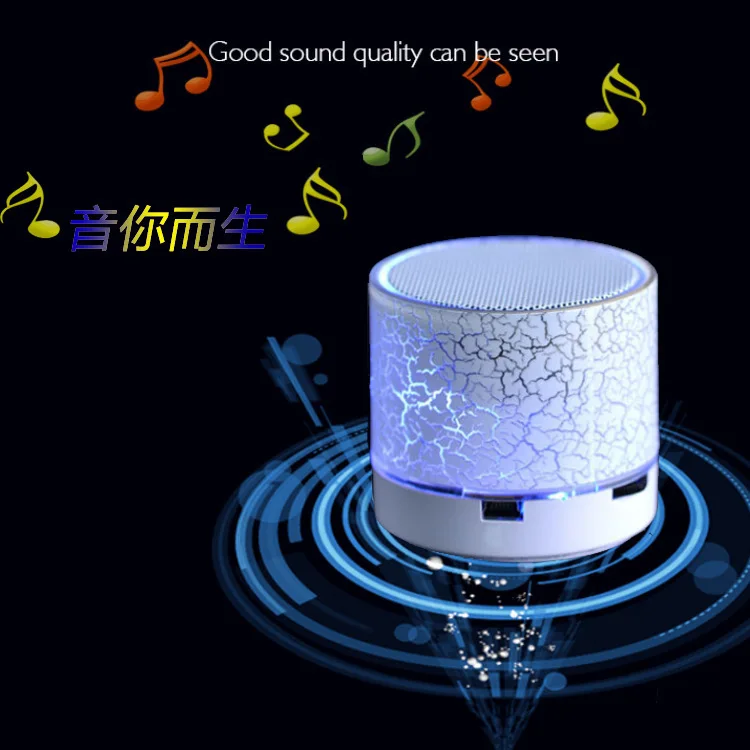 LED Portable Mini Speaker Wireless Bass Speaker W/TF USB led music speaker cheap bocinas portable - ANKUX.COM