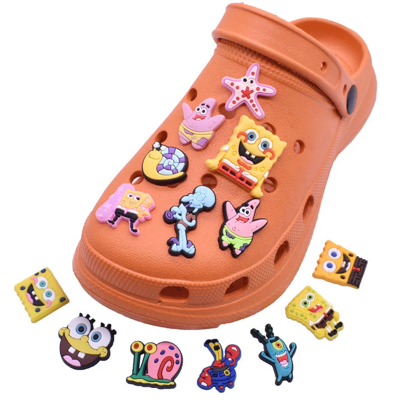 Wholesale Custom Cheap Spongebob Croc Pack Shoe Charms Cartoon Movies ...