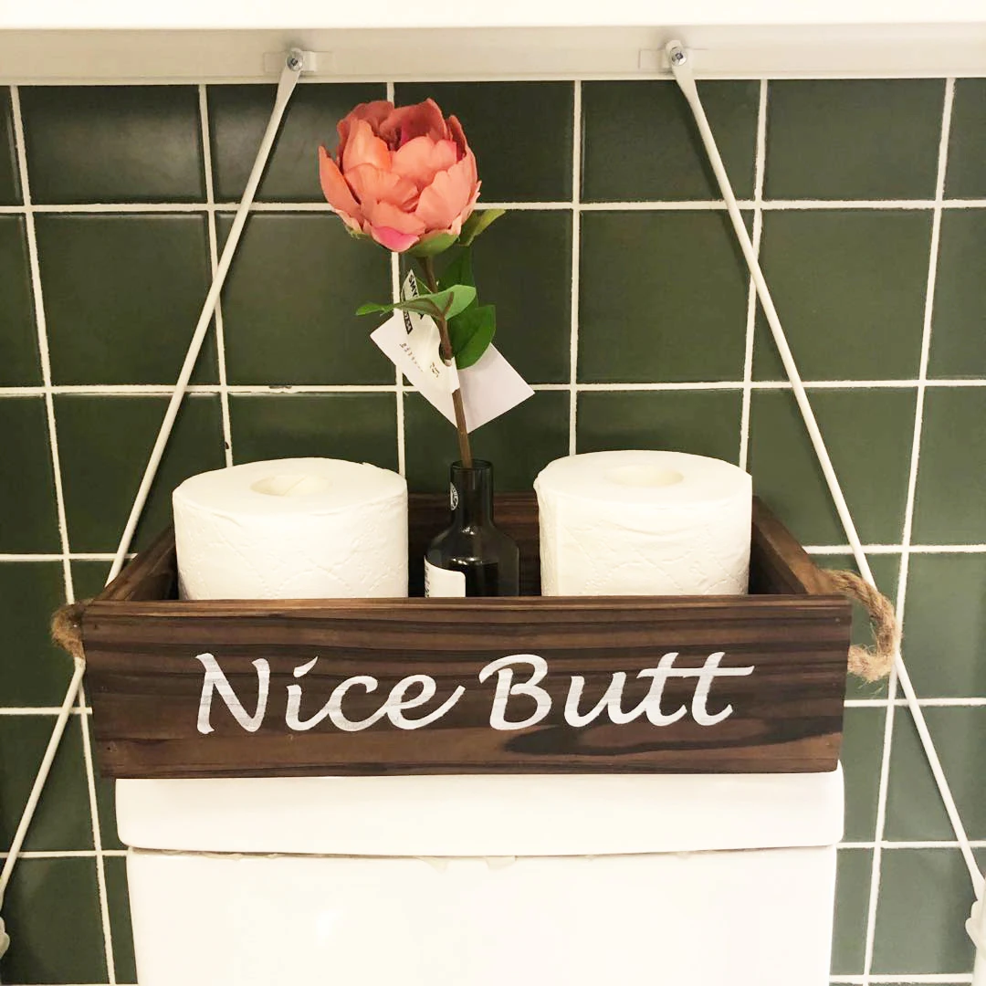 2 Sides Nice Butt Farmhouse Rustic Wooden Bathroom Decor Storage Box Toilet Paper Roll Holder Buy Bathroom Storage Box Toilet Paper Holder Toilet Roll Holder Product On Alibaba Com