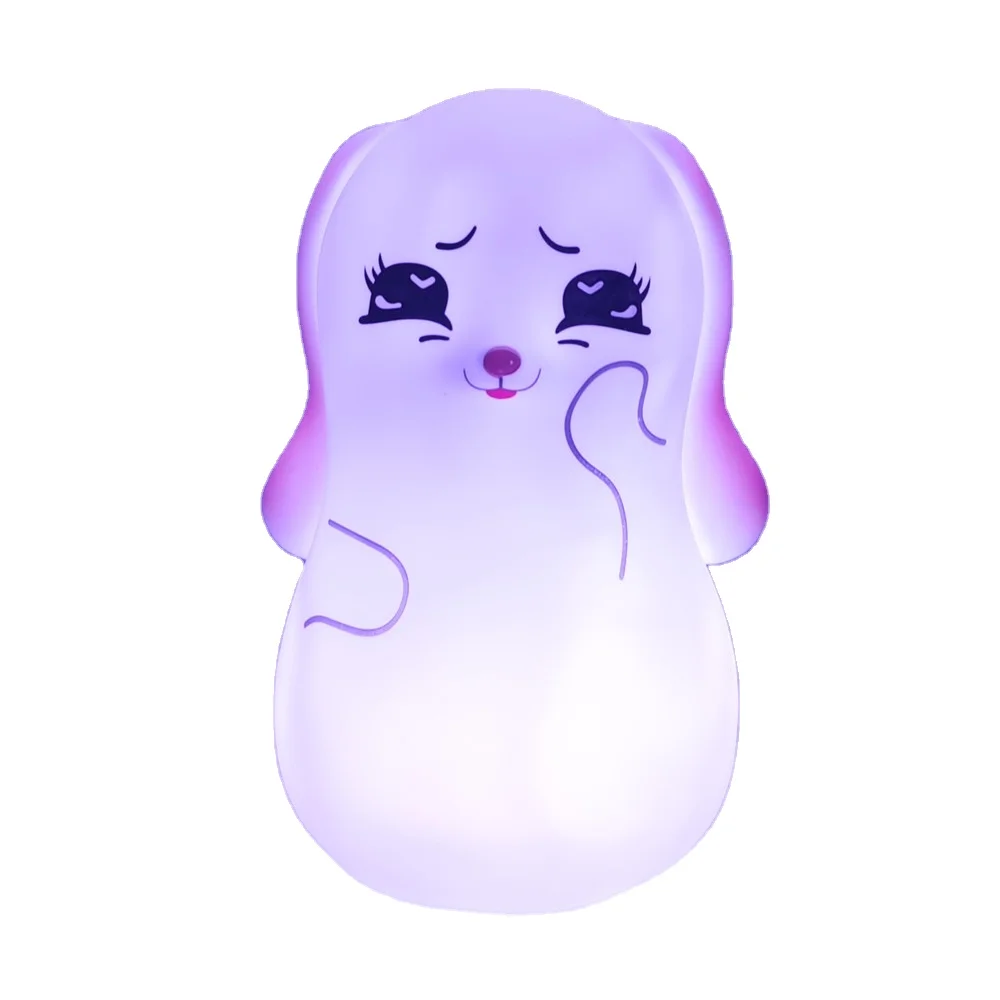 High quality OEM/ODM manufacture Silicone electronic warmly night light with soft  toy baby figure