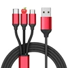 Universal Mobile Phone Charging Head Multiple Connetcors 3 in 1 Three in One USB Charger Cable for iPhone Android