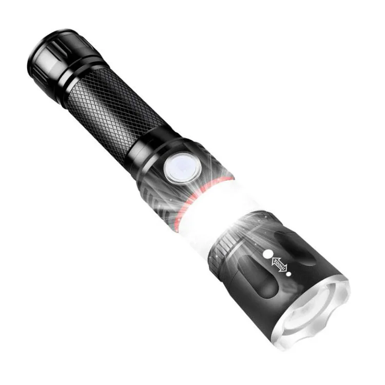 Flashlight - Rechargeable Led Flashlight 800 Lumens Zoomable  Magnetic Lantern 360 COBWaterproof Work Light  4 Light Modes