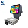 fruit shop 15kg Electronic price scale with dual 15 inch resistive touch screen LED Display built-in 58mm thermal Printer