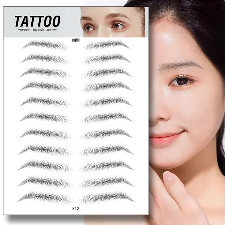 4d Semipermanent Eyebrow Temporary Tattoo Stickers Buy Temporary Tattoo,Eyebrow Temporary