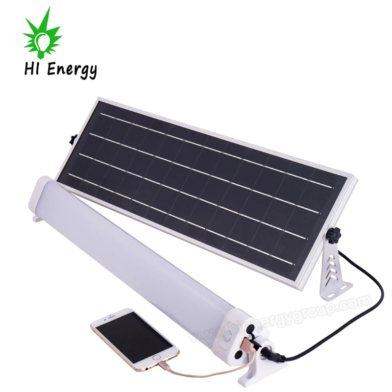 IP65 Waterproof Remote Control PIR Sensor Solar Led Batten Tube Light 6W 12W