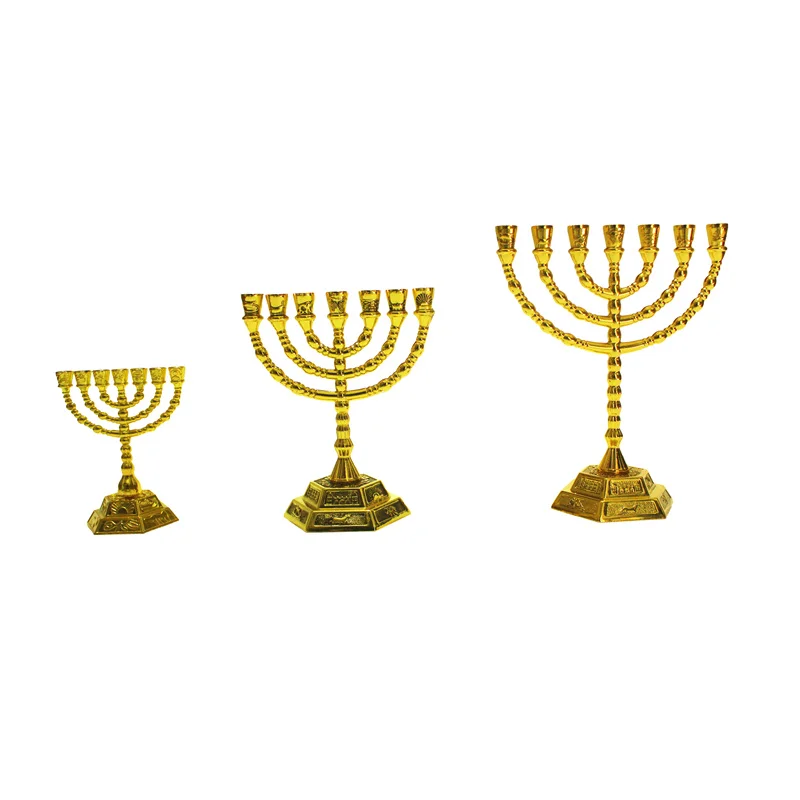 Jewish Menorah Candleholders Religions Candelabra Hanukkah