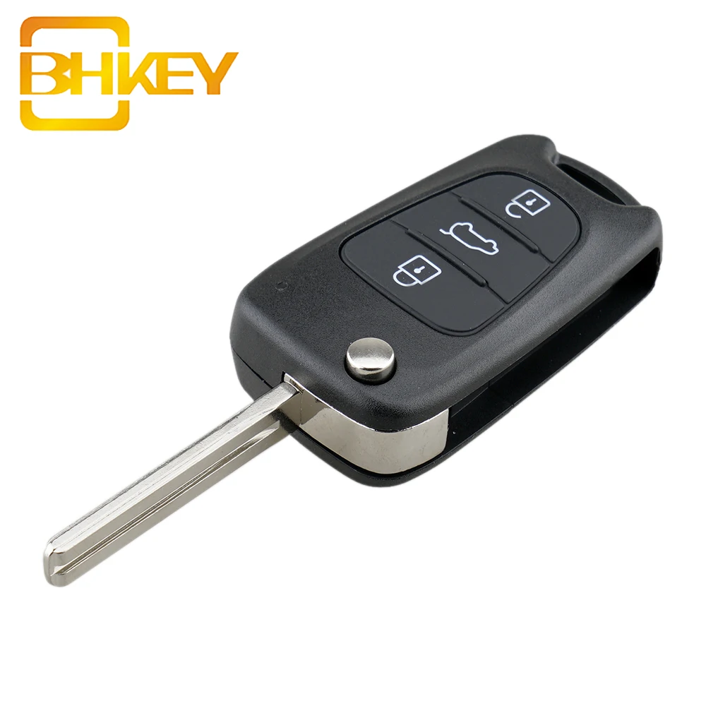 Remote Fold Car Keys Shell Case 3 Button Fob Uncut Fits Hyundai I20 I30 IX35 I35 