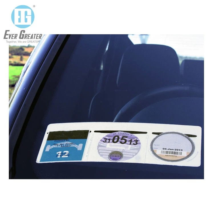 Black Or White License Disc Holders Car Tax Disc Holder With Glue Or