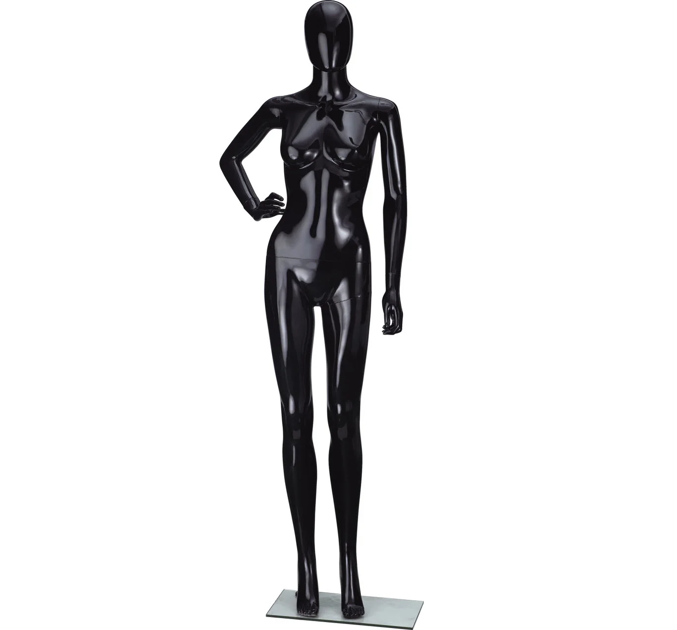 Dummy Black Female Mannequin Torso Full Body Plastic Women Mannequin