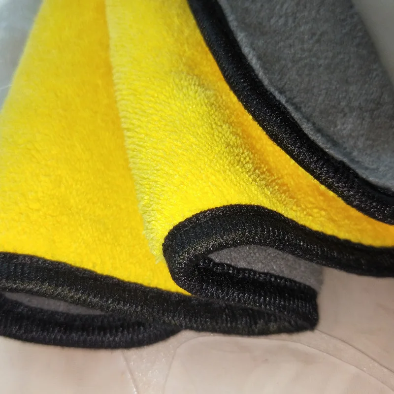 Dual Sides Coral Custom Super Absorbent Microfiber Car Towel Kitchen Cleaning Cloth Rag Kitchen Towel supplier