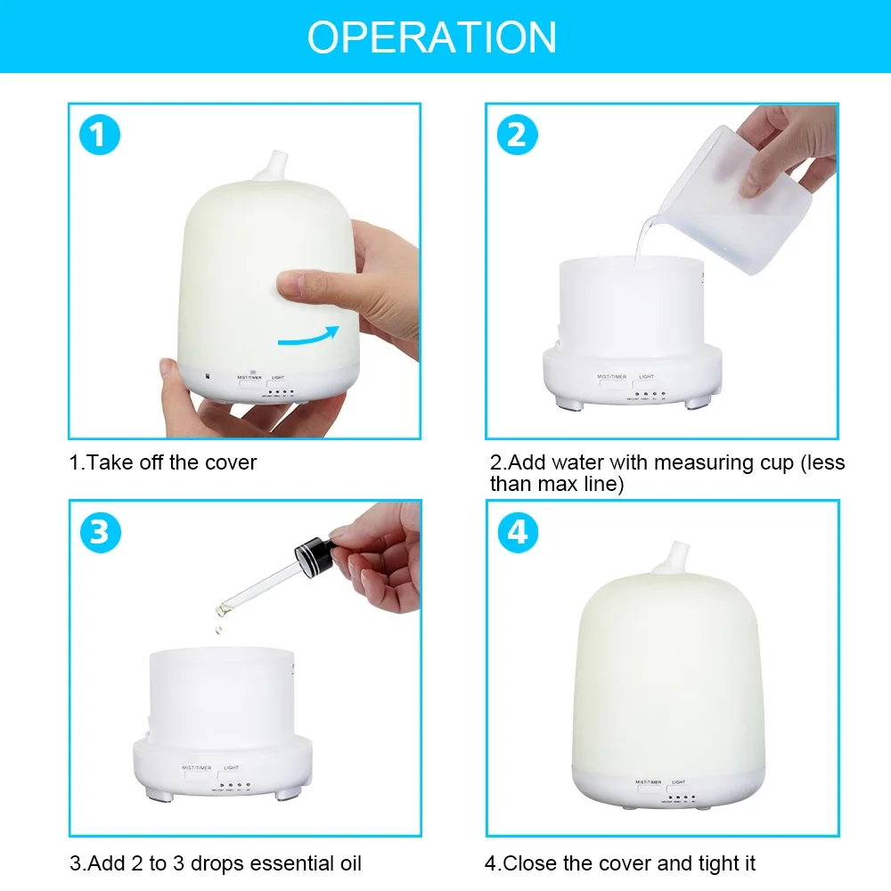 Aroma Diffuser 130ml Home Appliances Air Cool Mist Humidifier