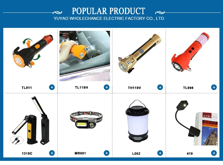 4 In 1 Multifunction Beacon Car Emergency Safety Hammer Led Flashlight