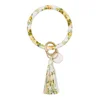 Wholesale wristband keychain bracelet keychain leather key ring for women