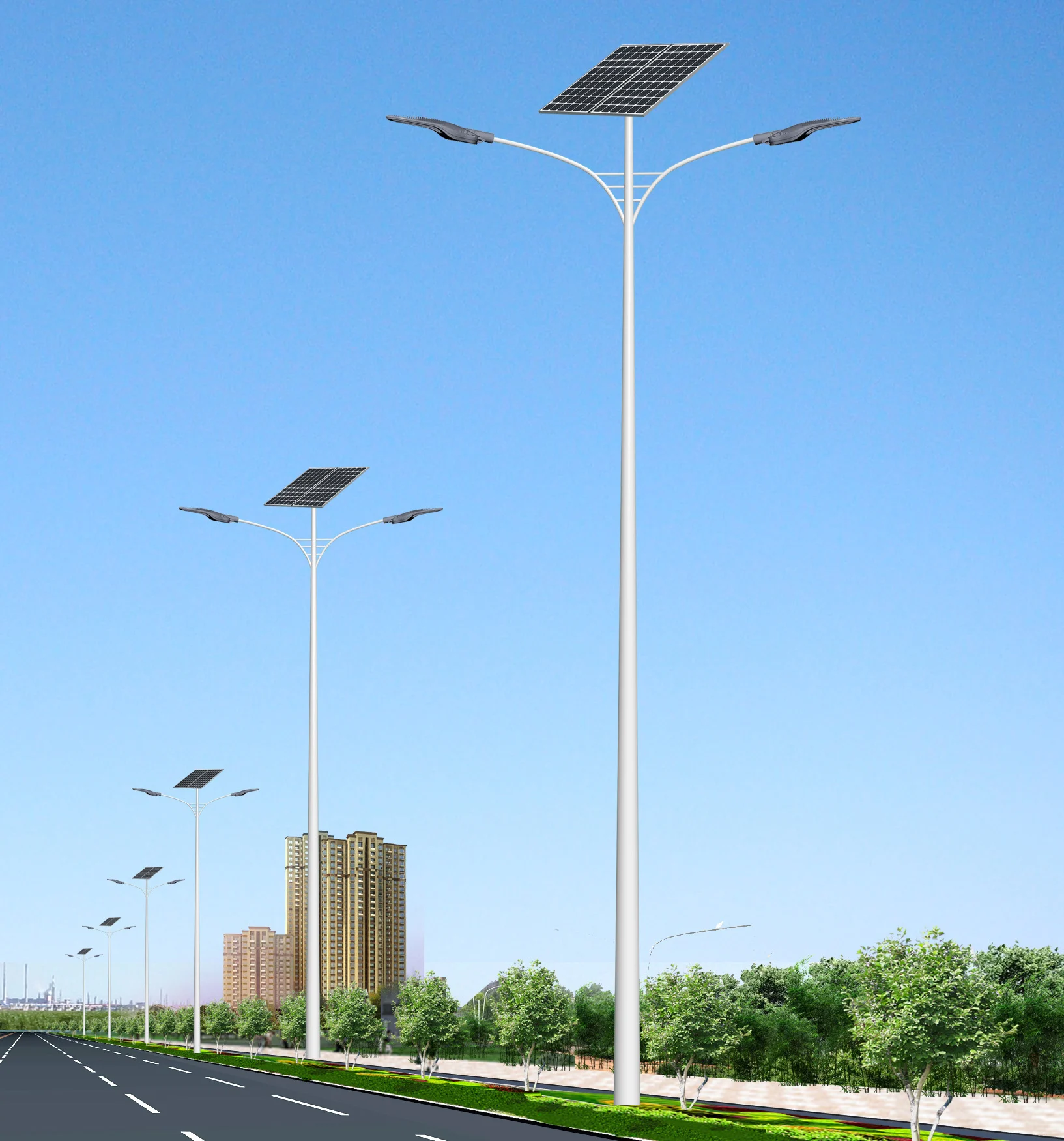 Ruilan waterproof good performance 240 watt led street light manufacture 30w smart solar street light