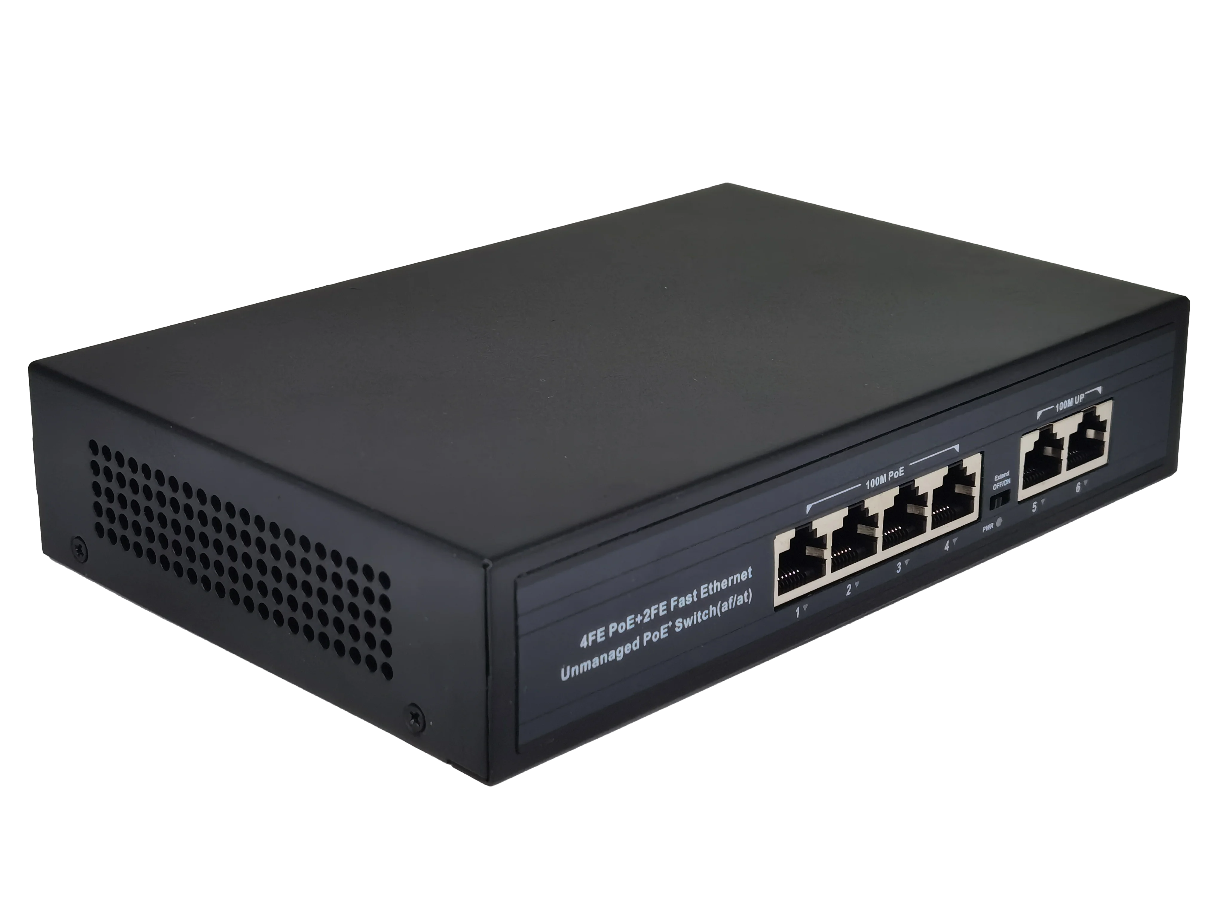 Détails du commutateur POE 4+2ports 610/100 MRJ 45 ports