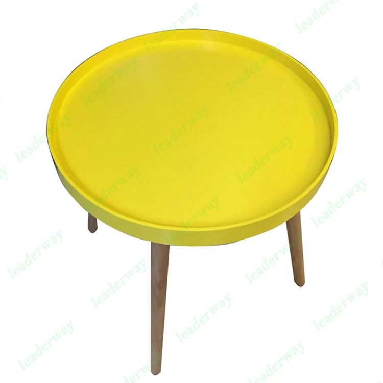 Gray MDF Top pine Leg Living Room Table Design Coffee Table