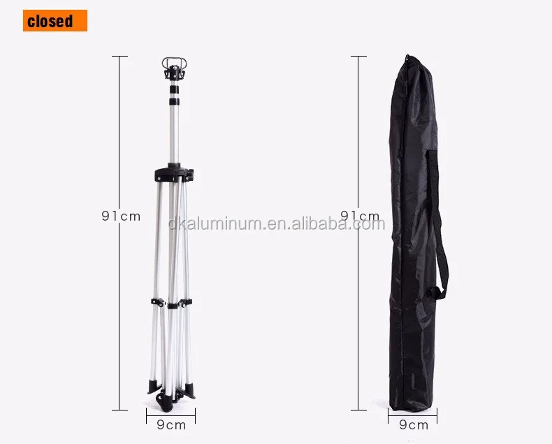 Aluminum Telescopic Light Holder Tripod Pole For Outdoor Camping