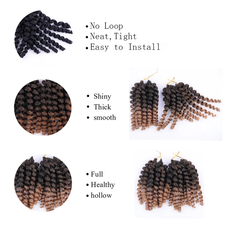 Wand Curl Bounce Crochet Braids African Collection Synthetic Crochet