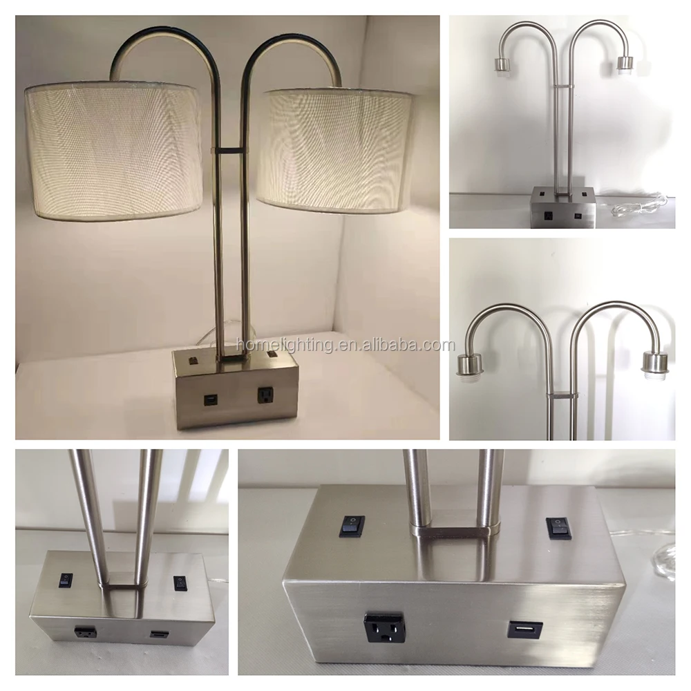 Jltht54 Embassy Suite 2light Table Nightstand Lamp With Usb Port
