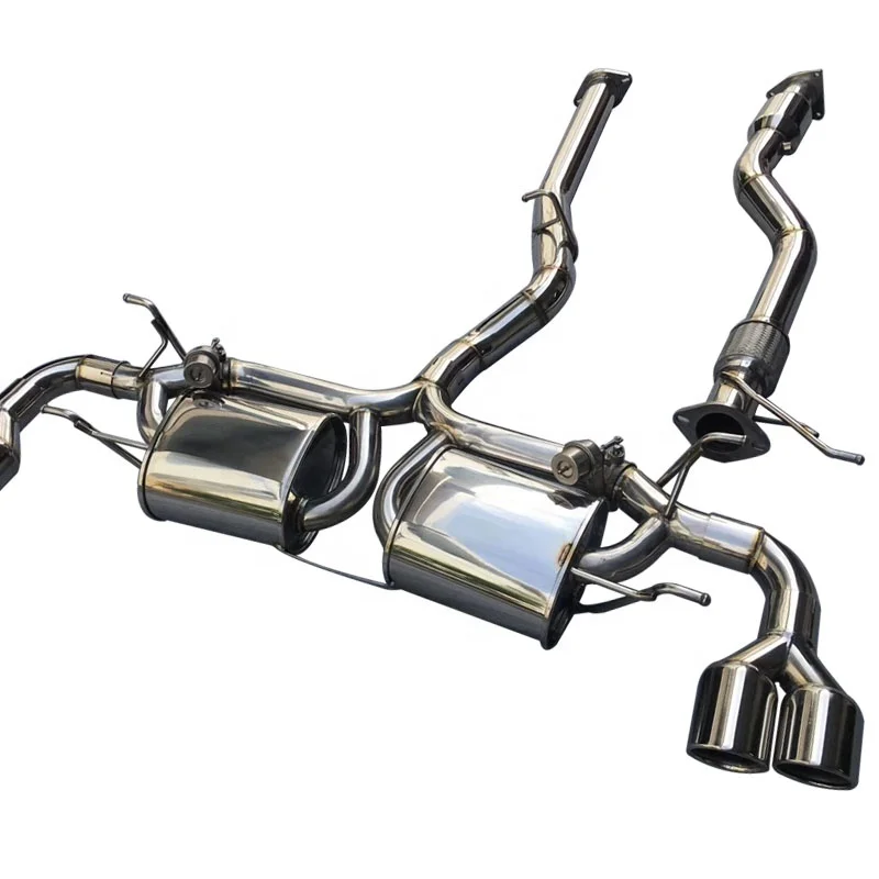 Stainless Steel Cars Doubled Valve System Exhaust Tips Muffler Downpipe For Mazda Rx8 Parts