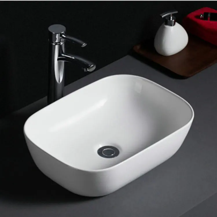 515 Promotional cheap freestanding white vitreous china hand washing basin