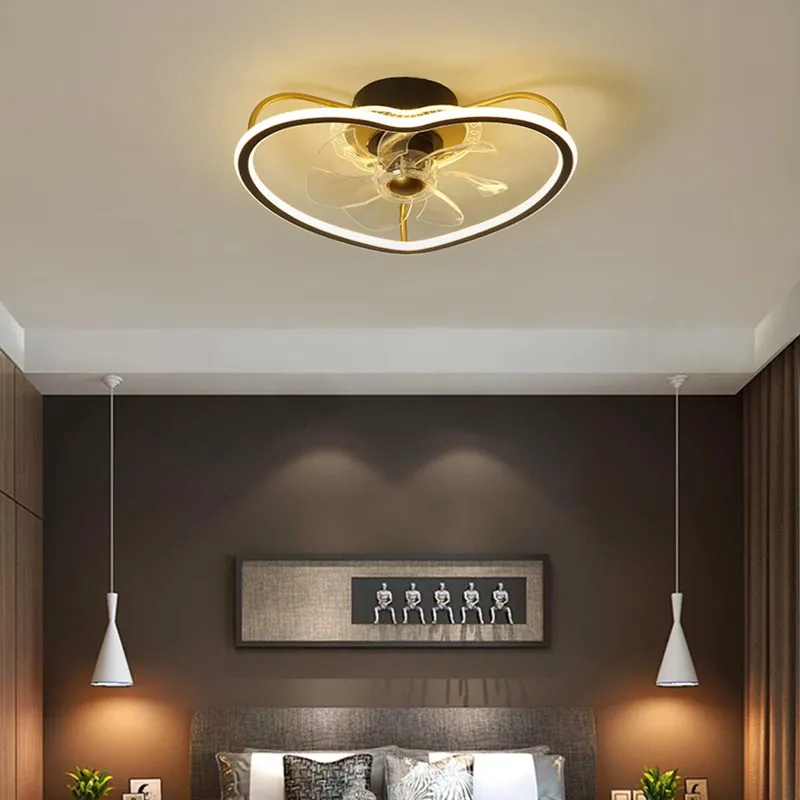 High quality simple led fans ceiling light indoor remote control led mounted fan light