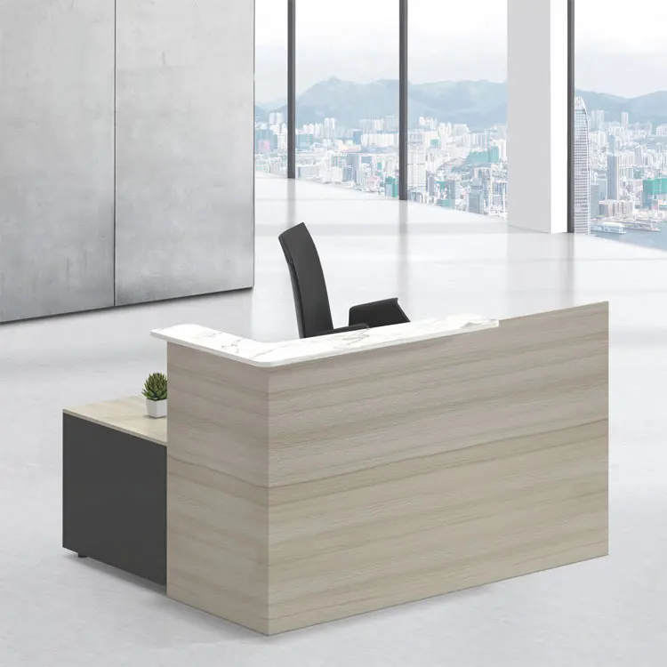 Fashion Modern Design Simple L Shape Front Table Office Counter Beauty ...