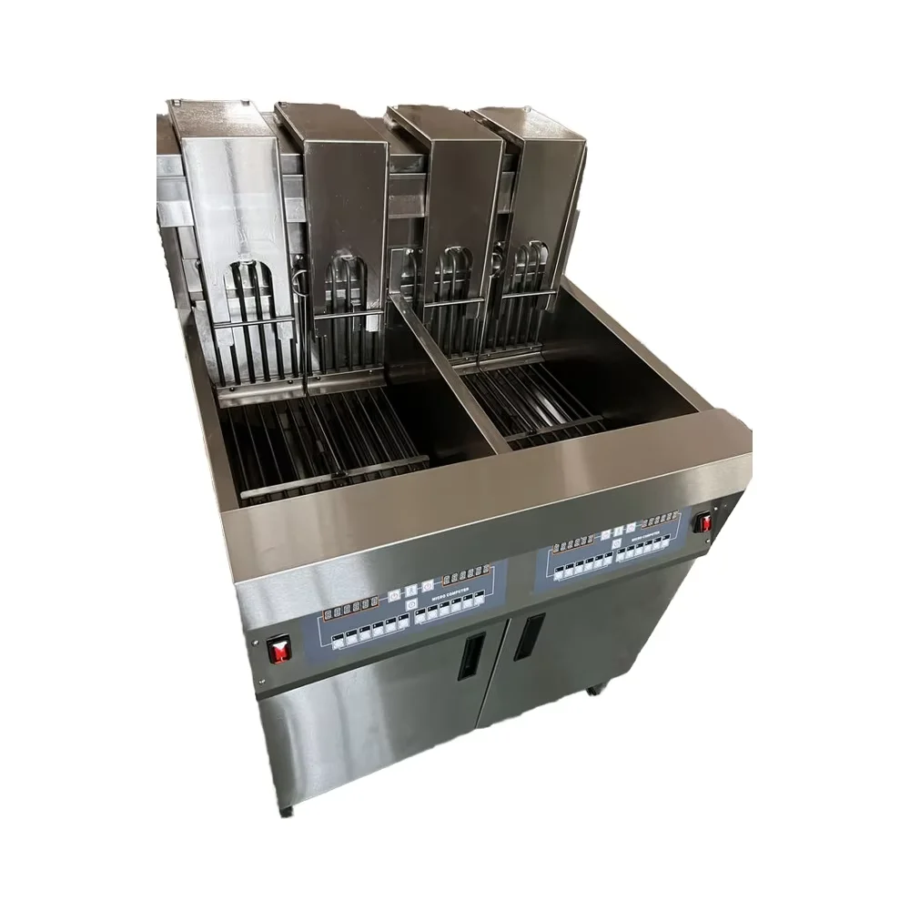 Deep Frying Hotel Commercial Electric Deep Fryer with Double-Tank and Four-Sieve Oil ...
