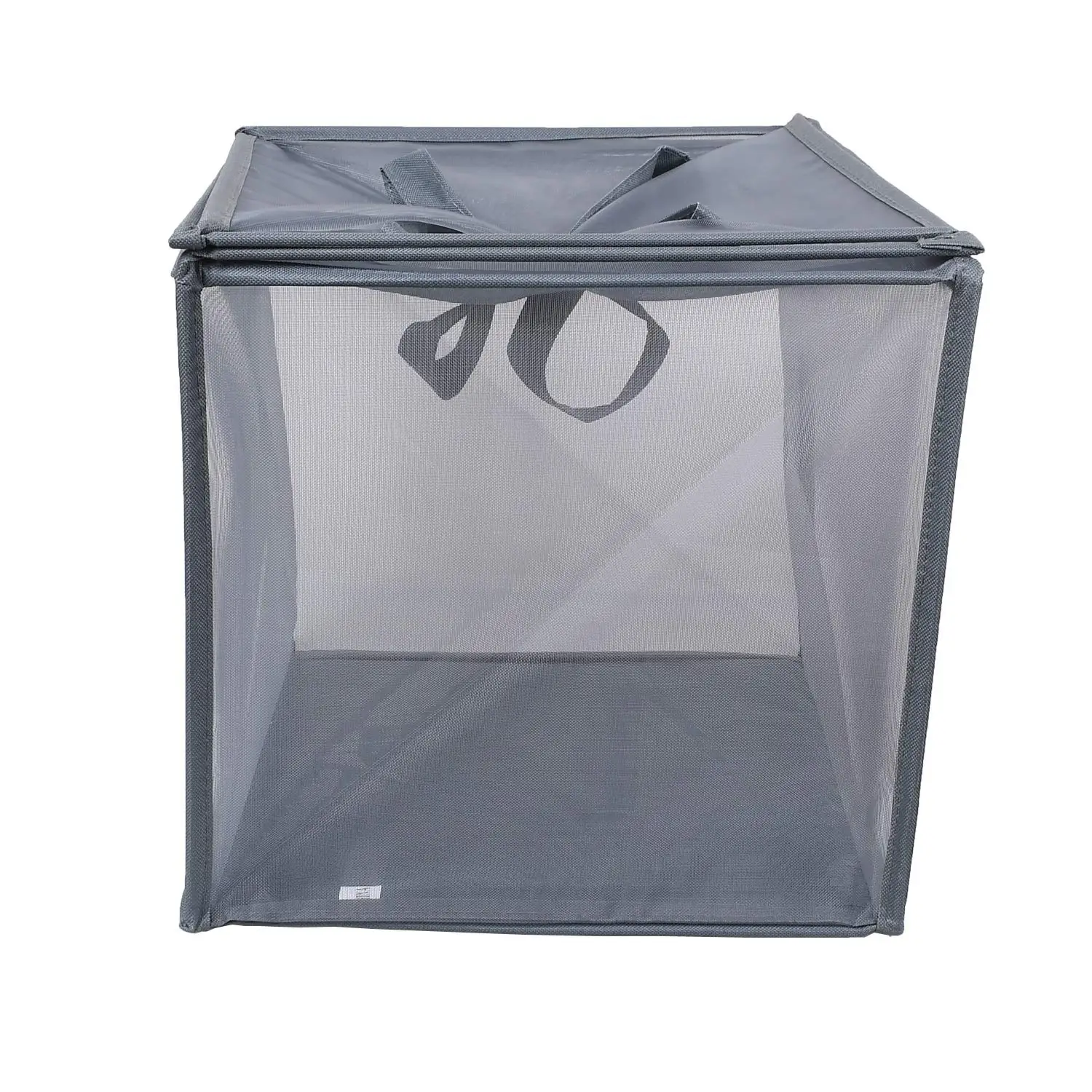 Durable Collapsible Laundry Baskets, Mesh Pop Up Laundry Hamper With Side Pocket, Foldable Clothes Storage Hamper With Reinforced Carry Handles For Laundry, Bathroom, Kids Room, Dorm Or Travel Grey