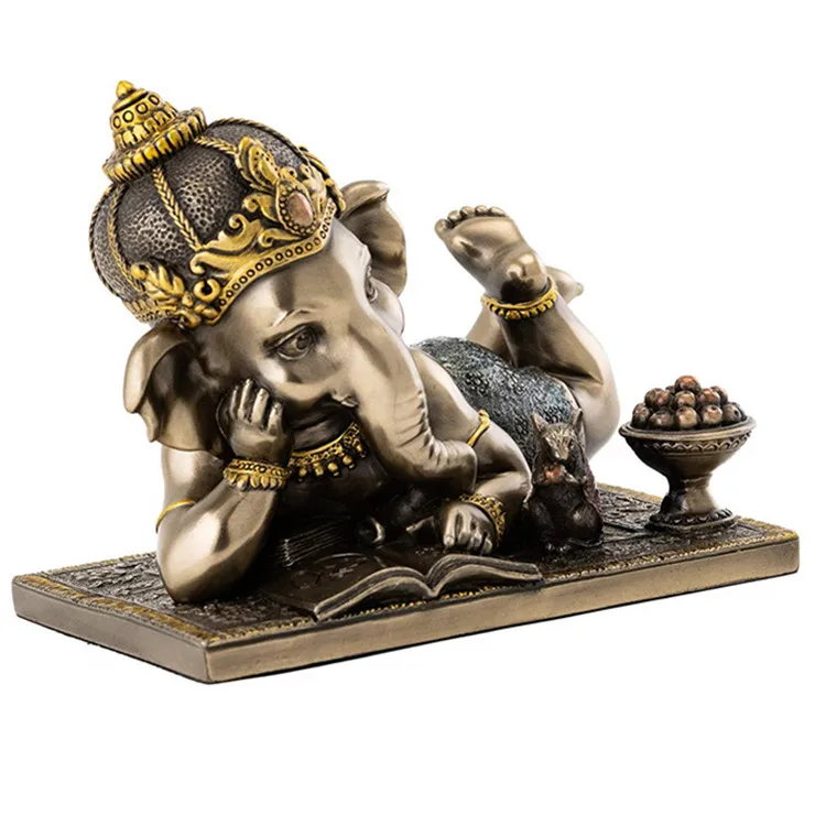 Polyresin/hindu God Resin Statues Young Ganesh Statue Reading With