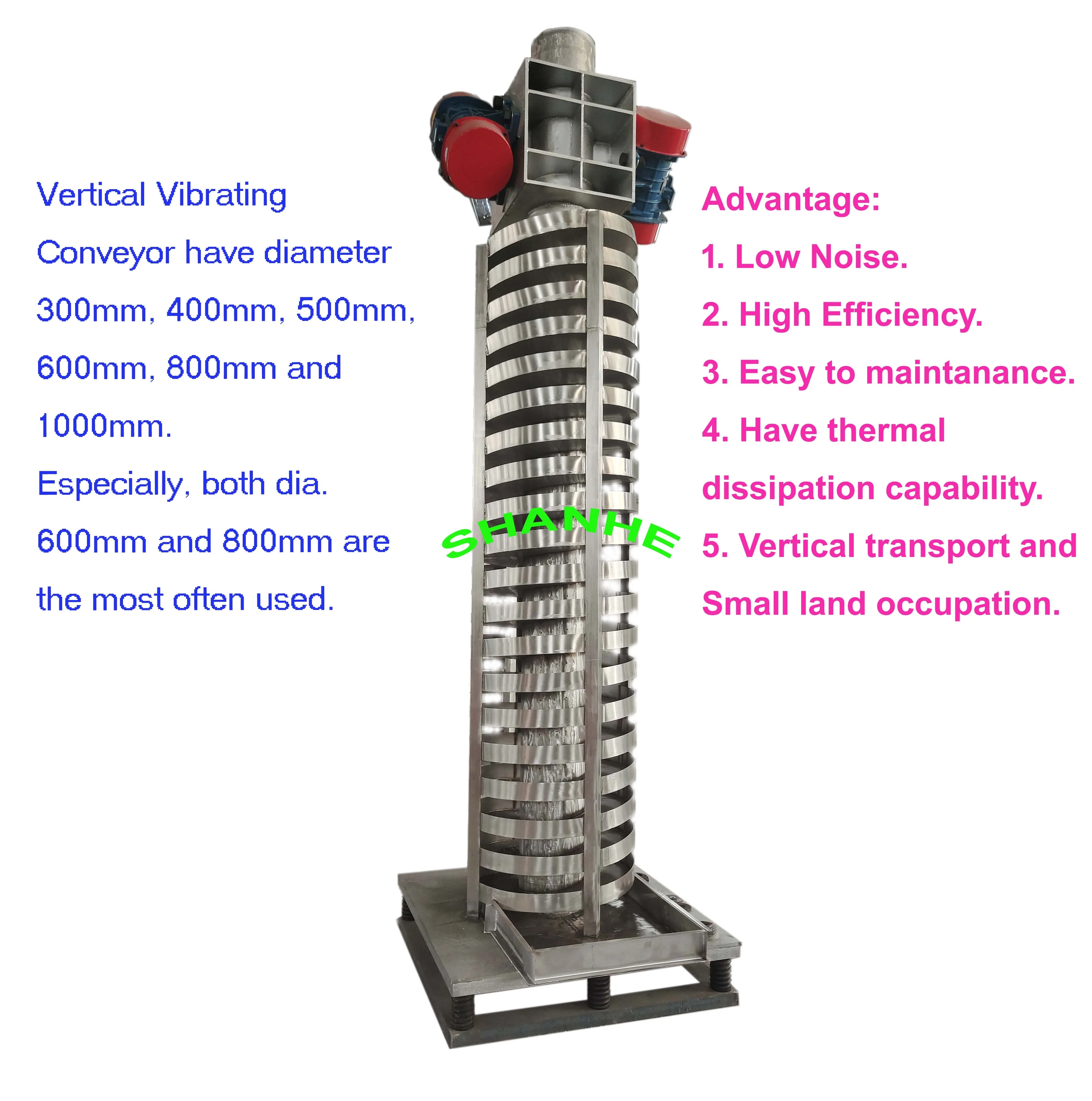 Dzc600 Vibration Conveyor Vertical Vibrating Screw Elevator Feeder ...