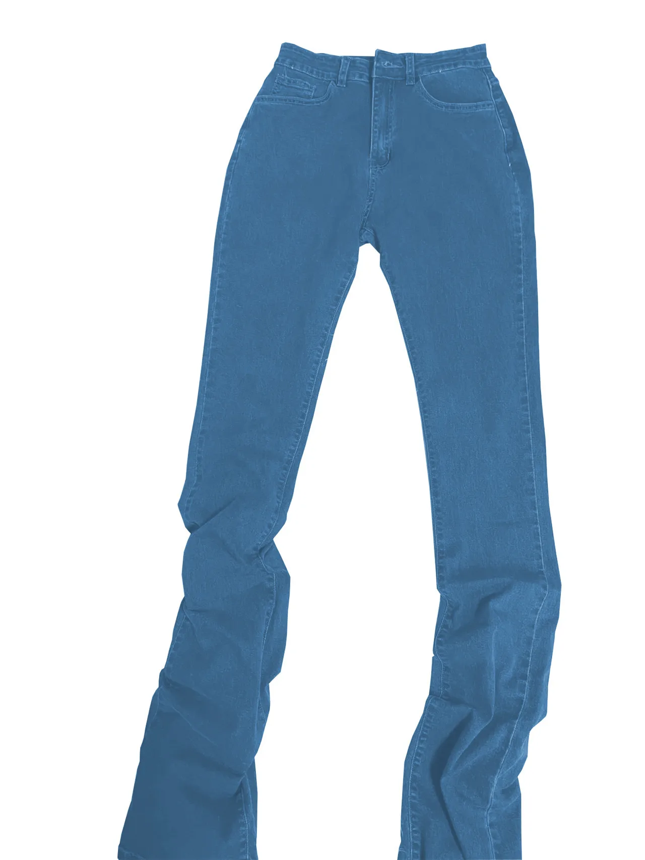 women stacked jeans