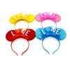 2019 New LED mickey mouse ears headband party use flashing light love headband