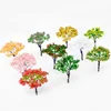 25pcs miniature sponge powder handmade scale wire tree model materials for architectural build train railway scenery layouts
