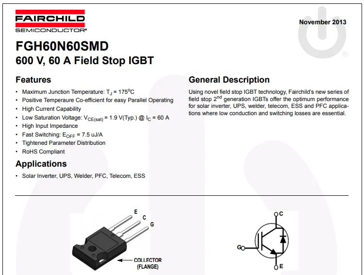 S50 характеристики. IGBT транзистор fgh60n60 аналог. Fgh60n60smd. Транзистор fgh40n60sfd. Fgh60n60 Datasheet.