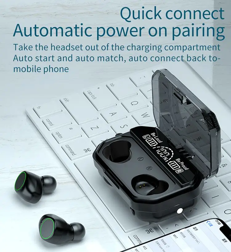 New A16 Tws Ipx7 Waterproof Bt 5.1 Anc Headset Wireless Earbud In Ear