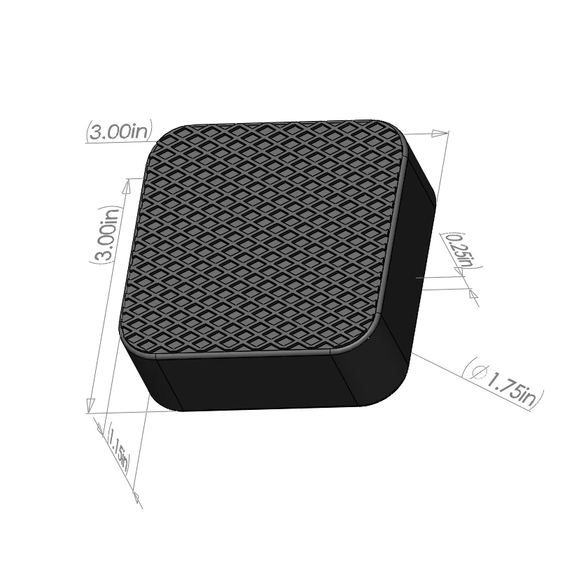 Square Anti Slip Antivibration Pad For Washing Machines Rubber
