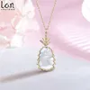 Lancharmed Gold Color Pearl Shell Fruit Necklace Jewelry CZ Pineapple Necklace