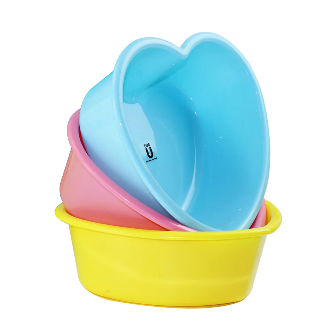 Round Plastic Baby Wash Water Bath Plastic Foot Tub Foot Basin For Home