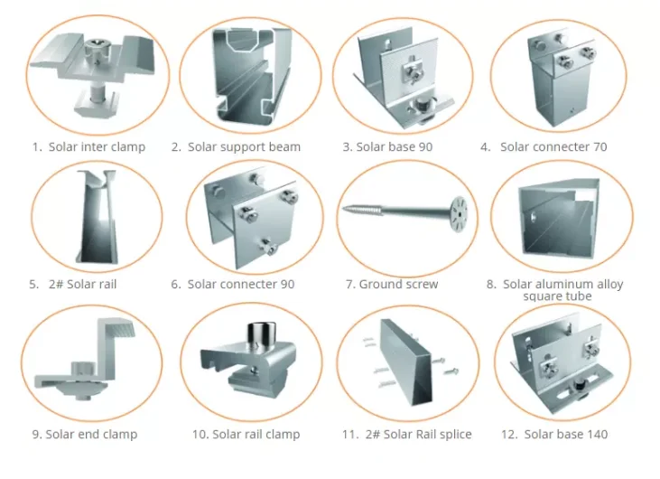 AS Type W Pv Aluminum Solar Panel Mounting Ground Mount Racking System ...