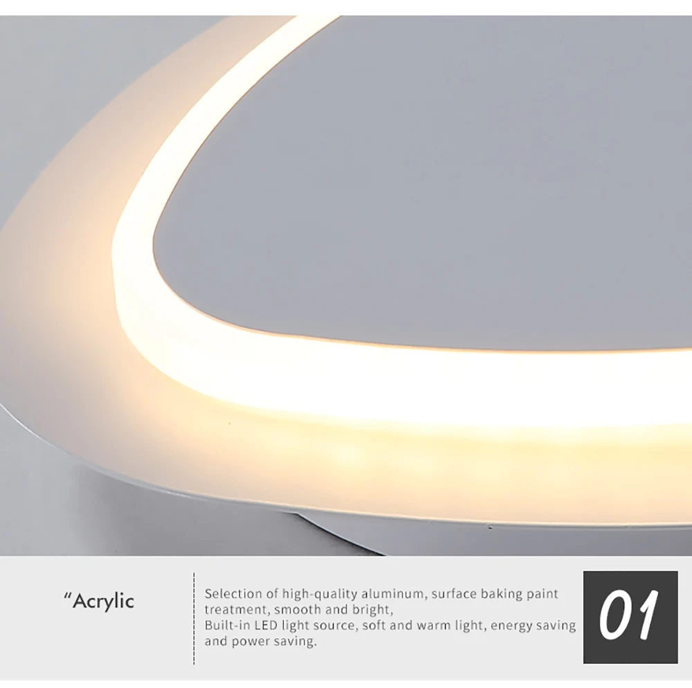 New design 18W 24W indoor wall light triangle 180degree rotatable white LED night light