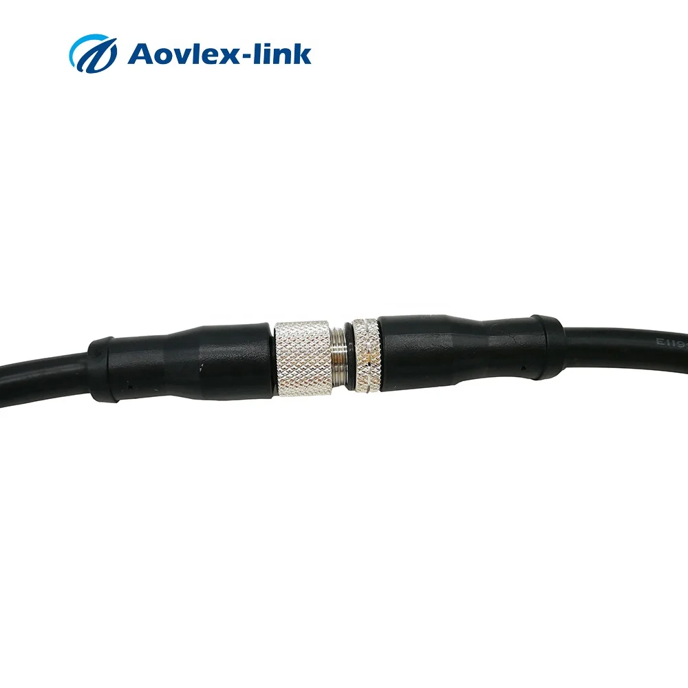 M12 Connector A-coded 5pin Male To Female Cables M12 Canbus Cable M12 A ...