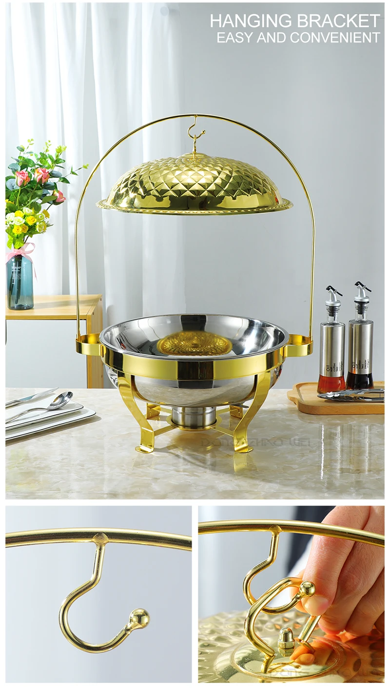 Fts Goldchafingdish Golden Buffet Dishes Rose Gold Food Warmer Copper