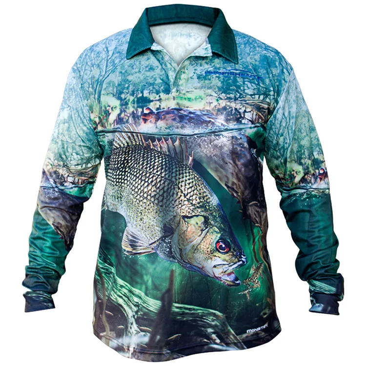 Custom-made Sublimation Tournament Long Sleeve Fishing Shirts Fishing ...