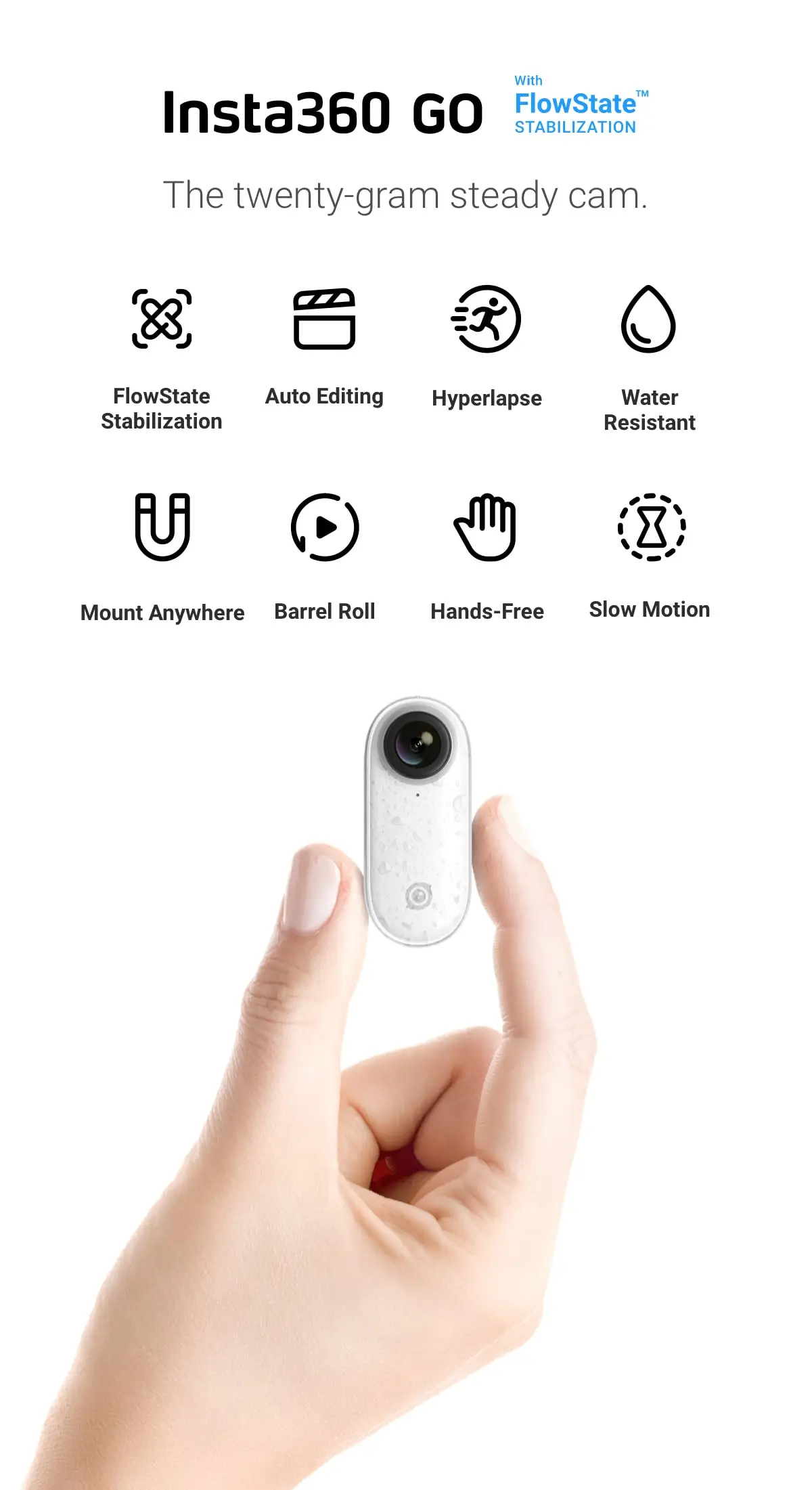 Insta 360 Go Smallest Stabilized Twenty-gram Steady Camera For Iphone Ipad   Android - Buy 360 Go,Insta 360 Go,Action Camera Product on Alibaba.com