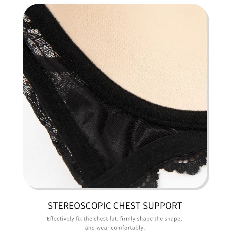 Wholesale Cross-Border Plus Size Underwear Anti-Sagging Adjusted-Straps Bra Breathable Steel Ring Large Cup for Small