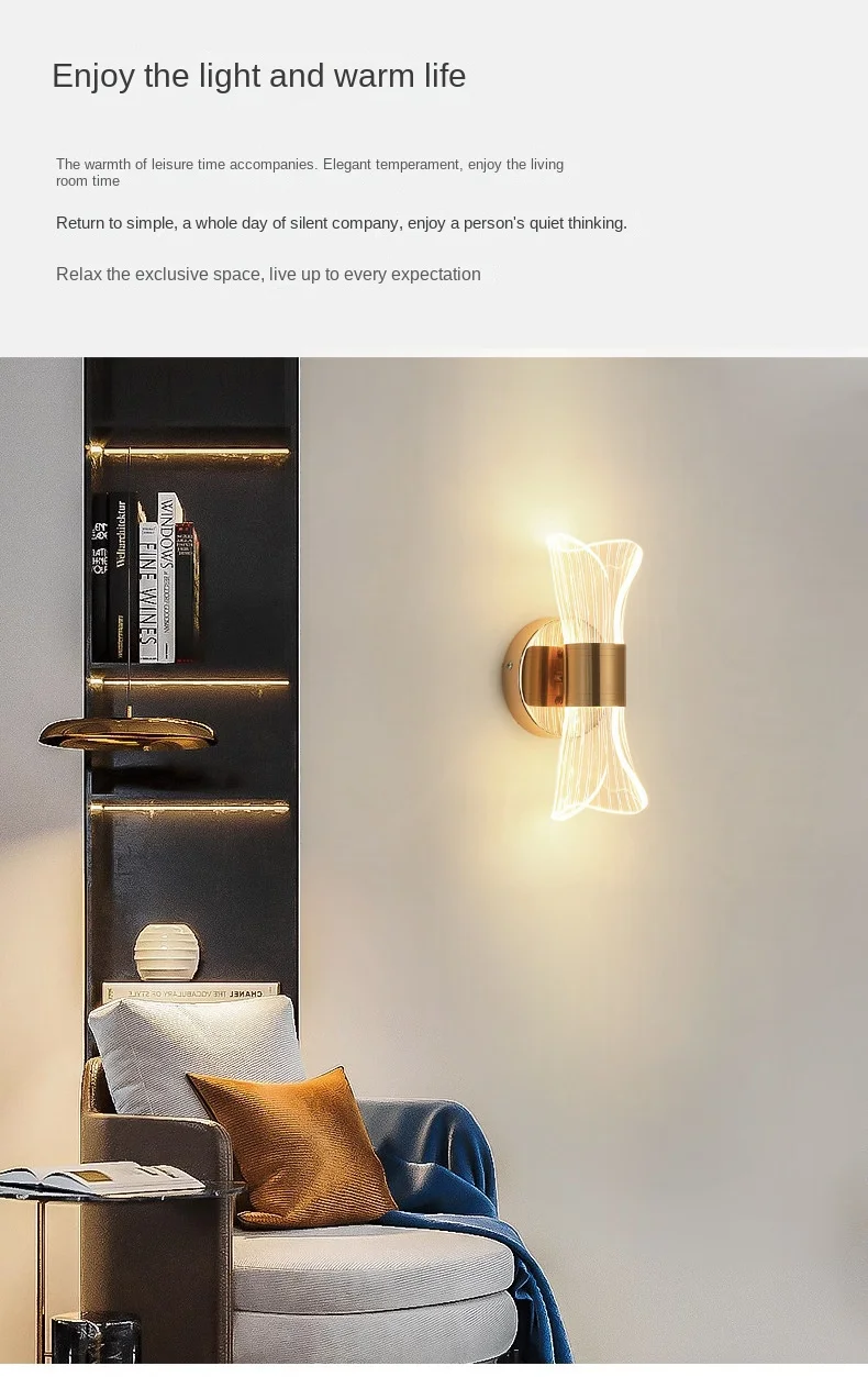 product modern minimalist nordic led bedside lamp cross border ultra bright aluminum for bedroom living room aisle background wall light-8