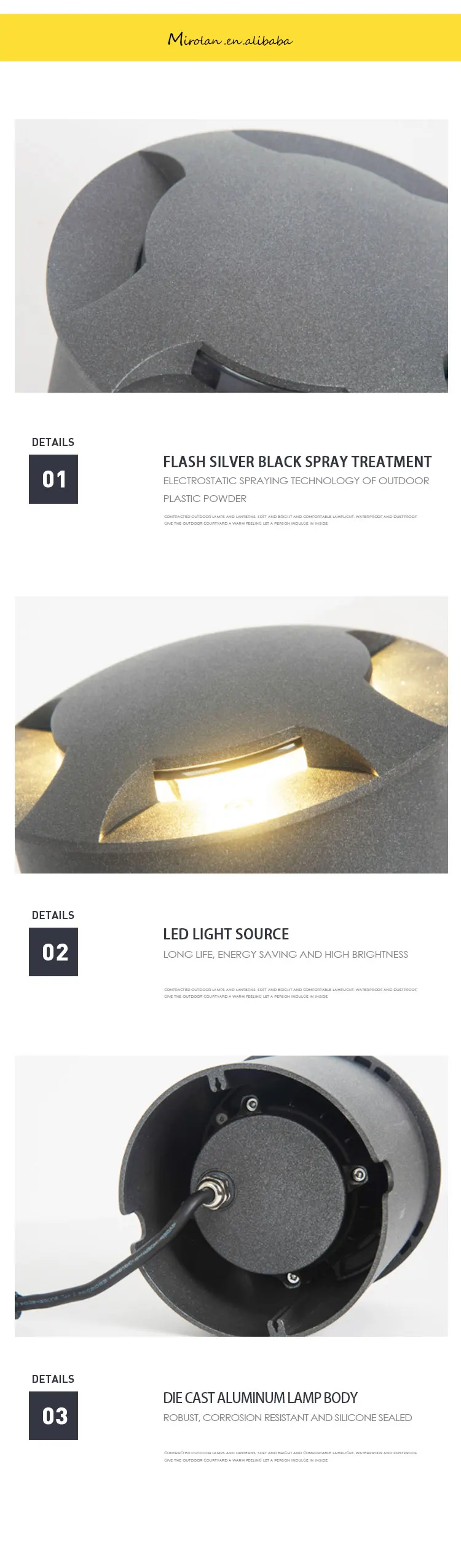 Outdoor aluminum waterproof ip67 step light 3W/6W/10W recessed Led underground Light garden lamp